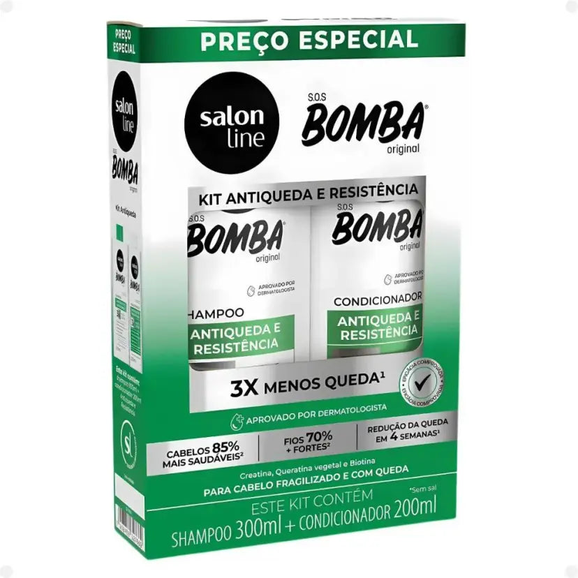Salon Line - Kit Antiqueda e Resistência S.O.S. Bomba